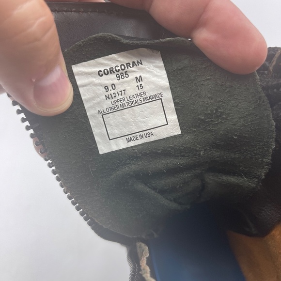 CORCORAN MEN'S 10 INCH SIDE ZIPPER BOOT 985 Black Leather - Picture 12 of 15